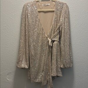 Altard State size Small gold sequinced romper